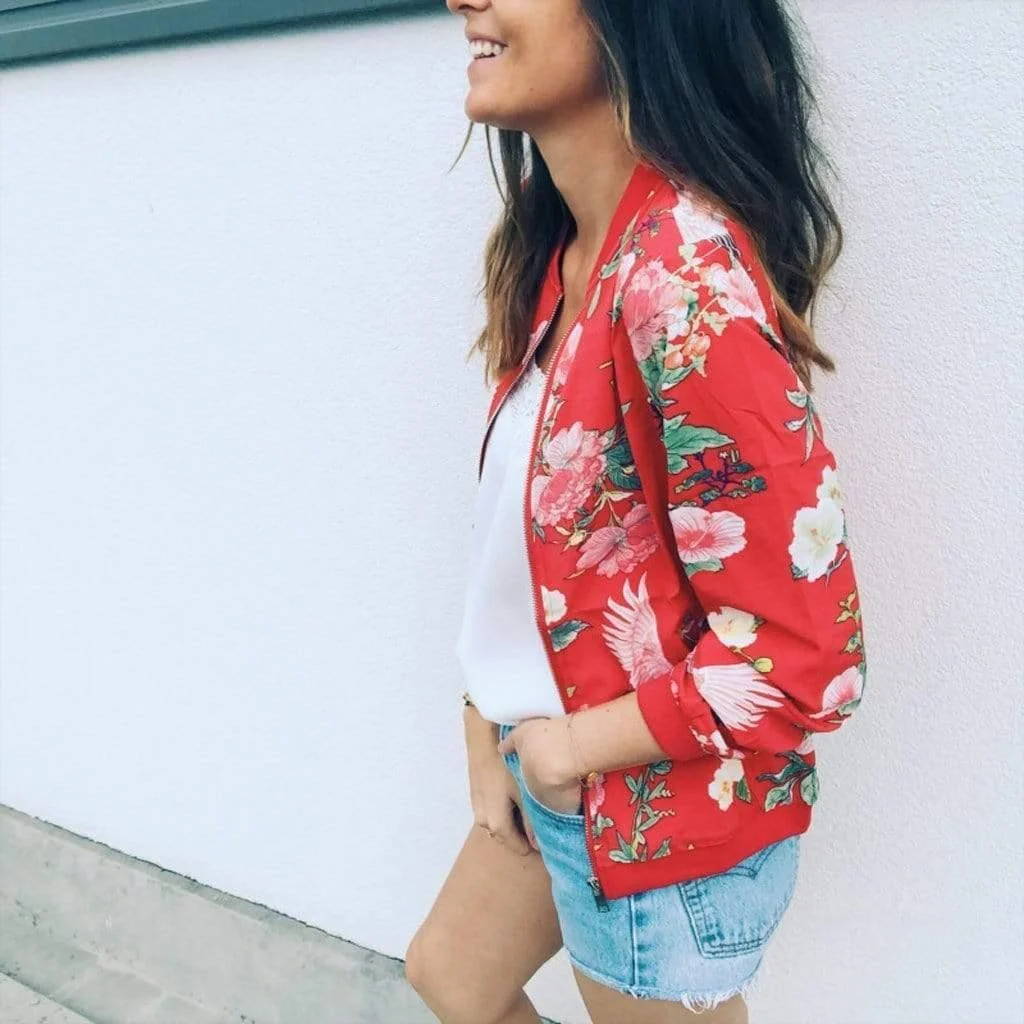 Alisha Floral Bomber Jacket - Glova