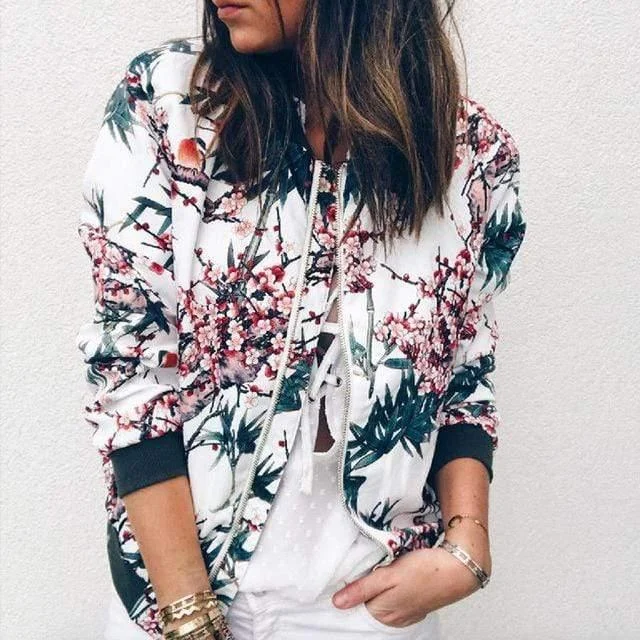 Alisha Floral Bomber Jacket - Glova