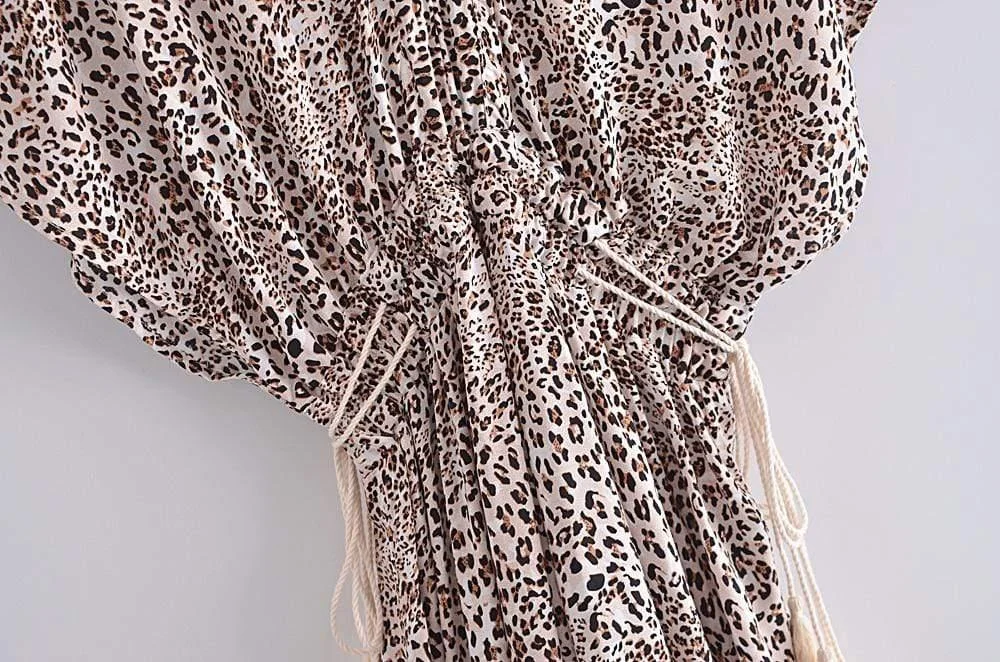 All-Over Animal Print Maxi Dress - Glova