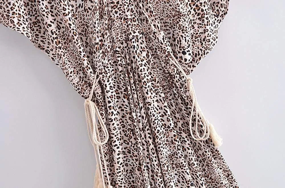 All-Over Animal Print Maxi Dress - Glova