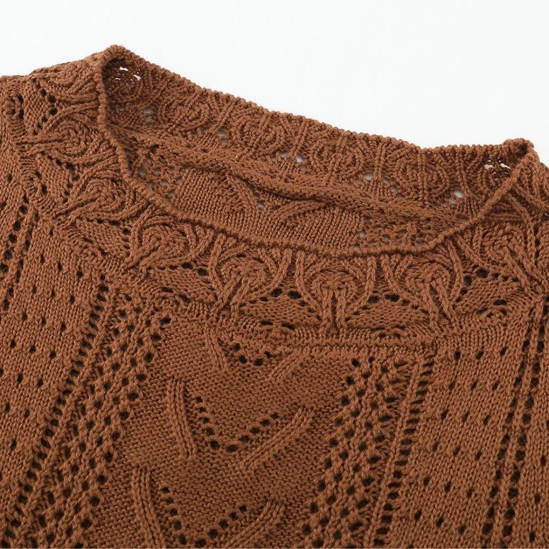 Alva Lace Sleeve Boho Sweater - Glova