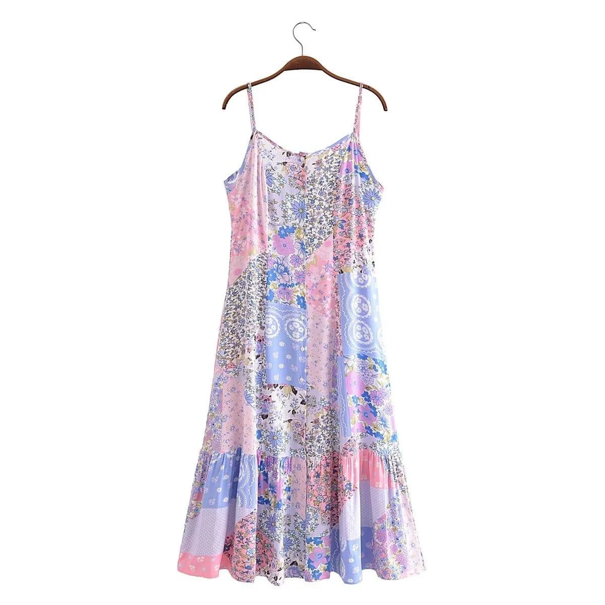 Amabel Boho Midi Dress - Glova