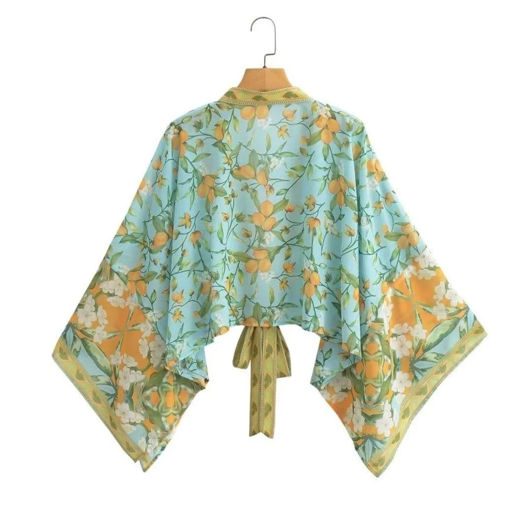 Amara Floral Crop Kimono - Glova