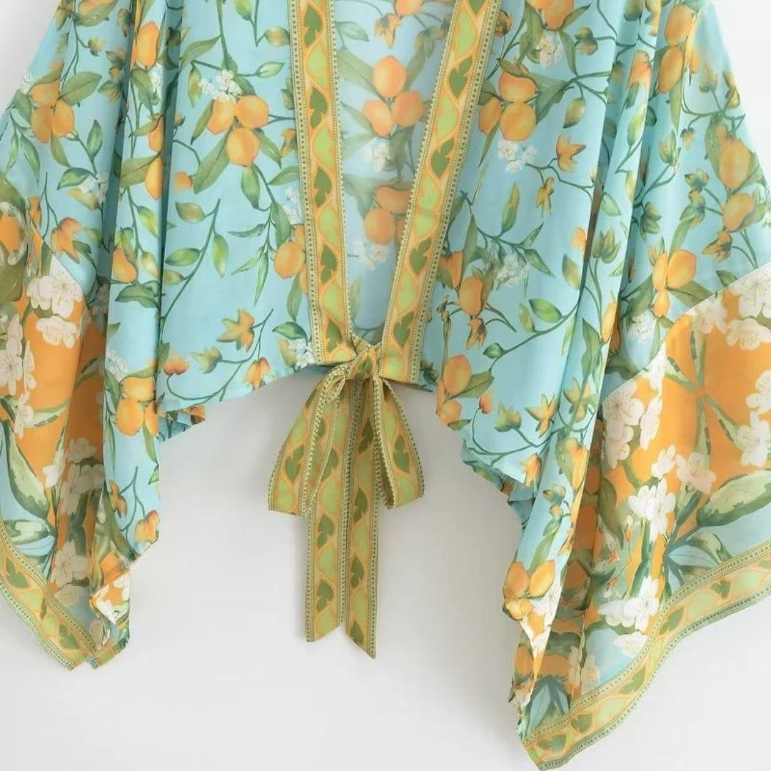 Amara Floral Crop Kimono - Glova