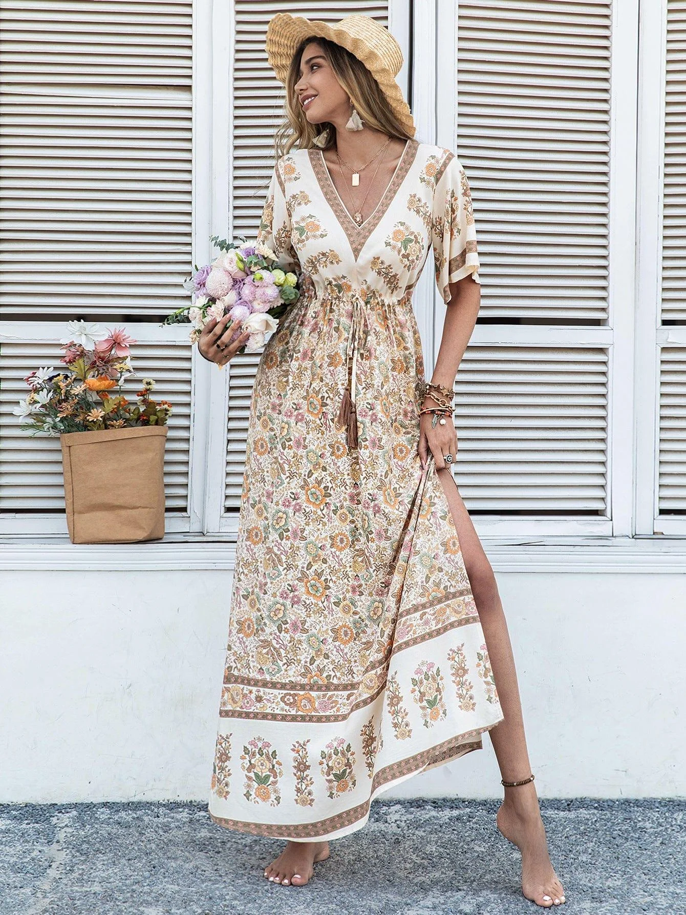 Amelia Boho Maxi Dress - Glova