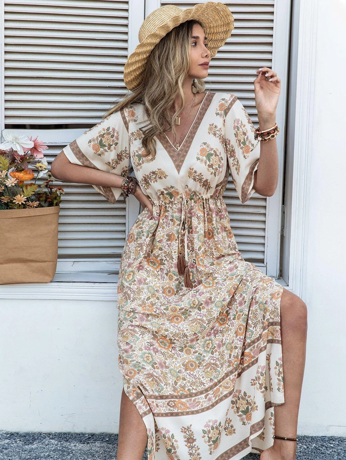 Amelia Boho Maxi Dress - Glova