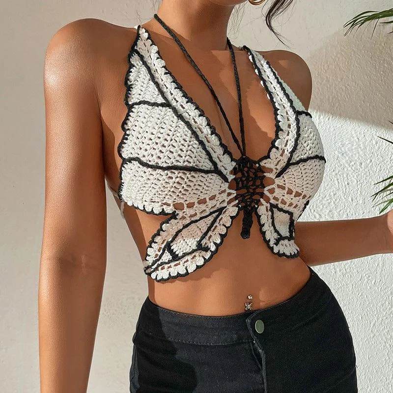 Amelia Crochet Crop Top - Glova