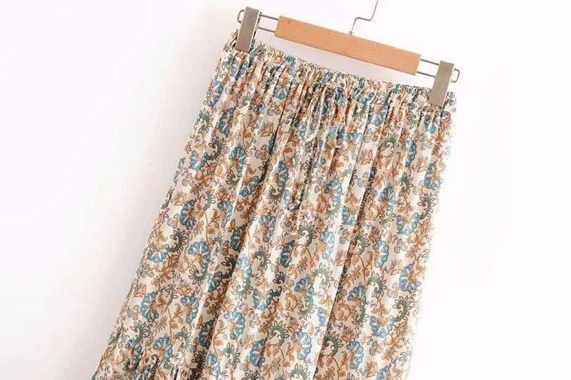 AMELIE BOHO MIDI SKIRT - Glova