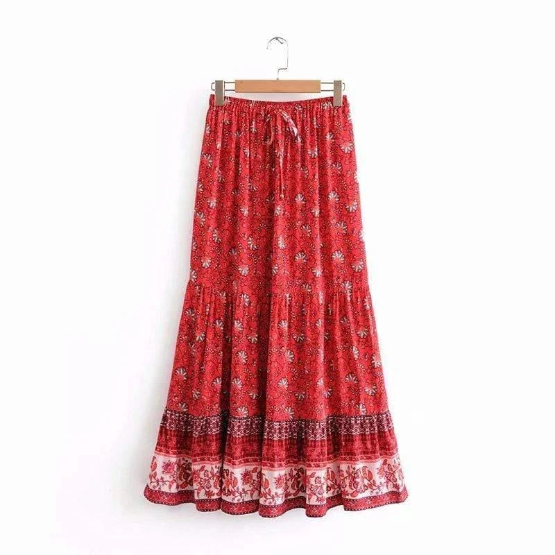 AMELIE BOHO MIDI SKIRT - Glova