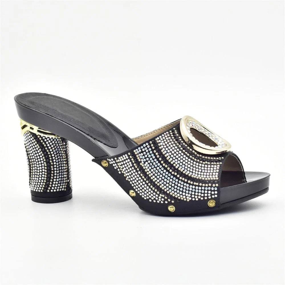 Amelie Crystal Sequin Mule Sandal Slippers - Glova