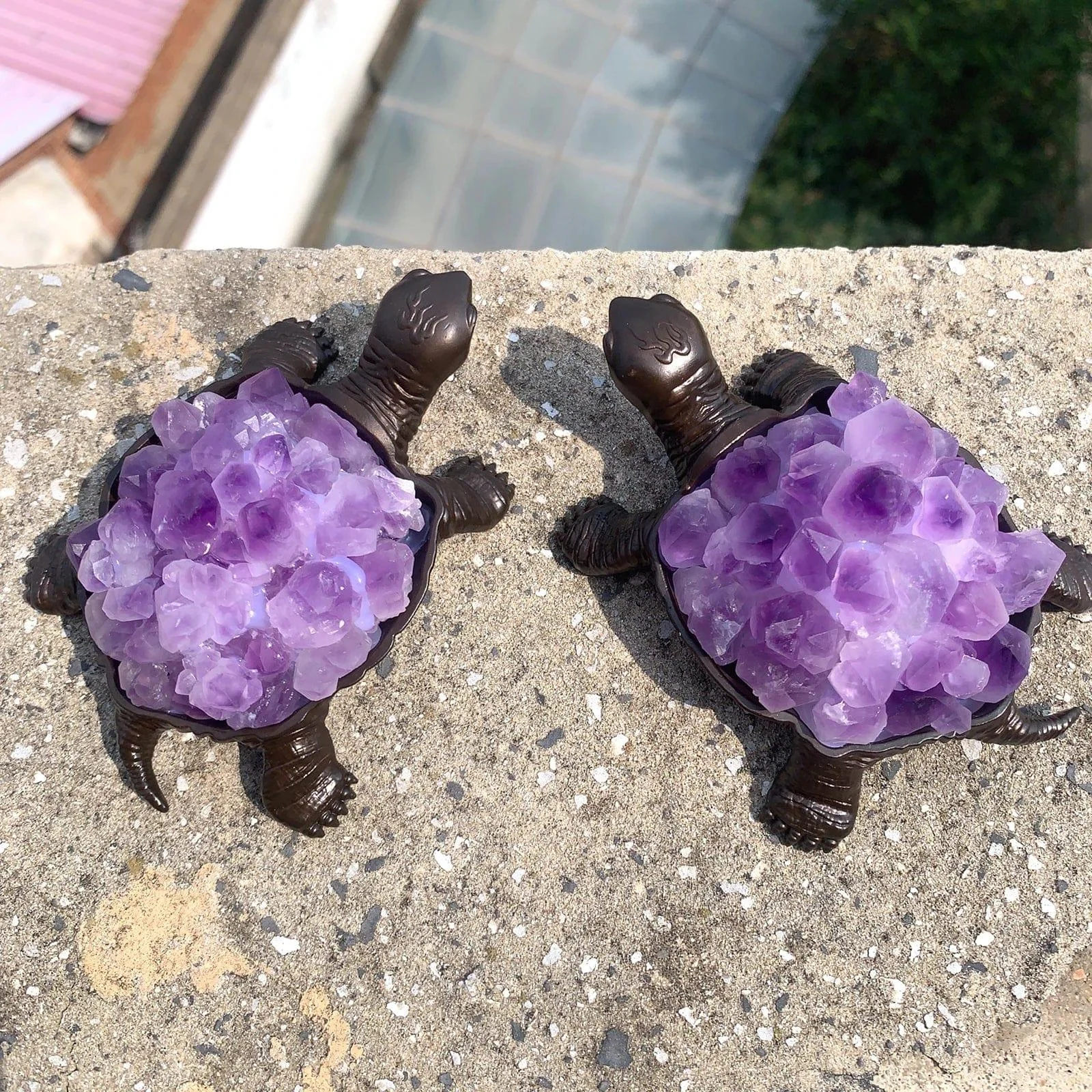 Amethyst Cluster Turtle - Glova