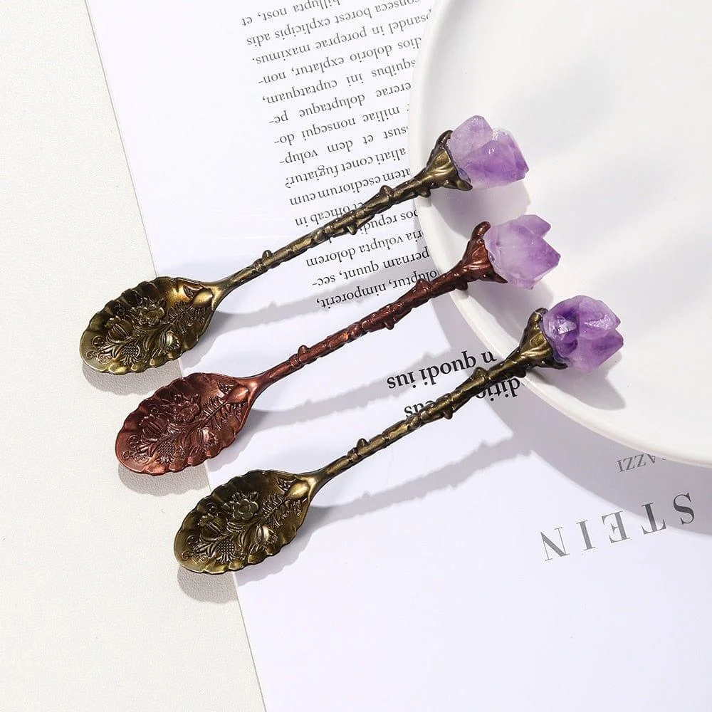 Amethyst Crystal Teaspoon - Glova