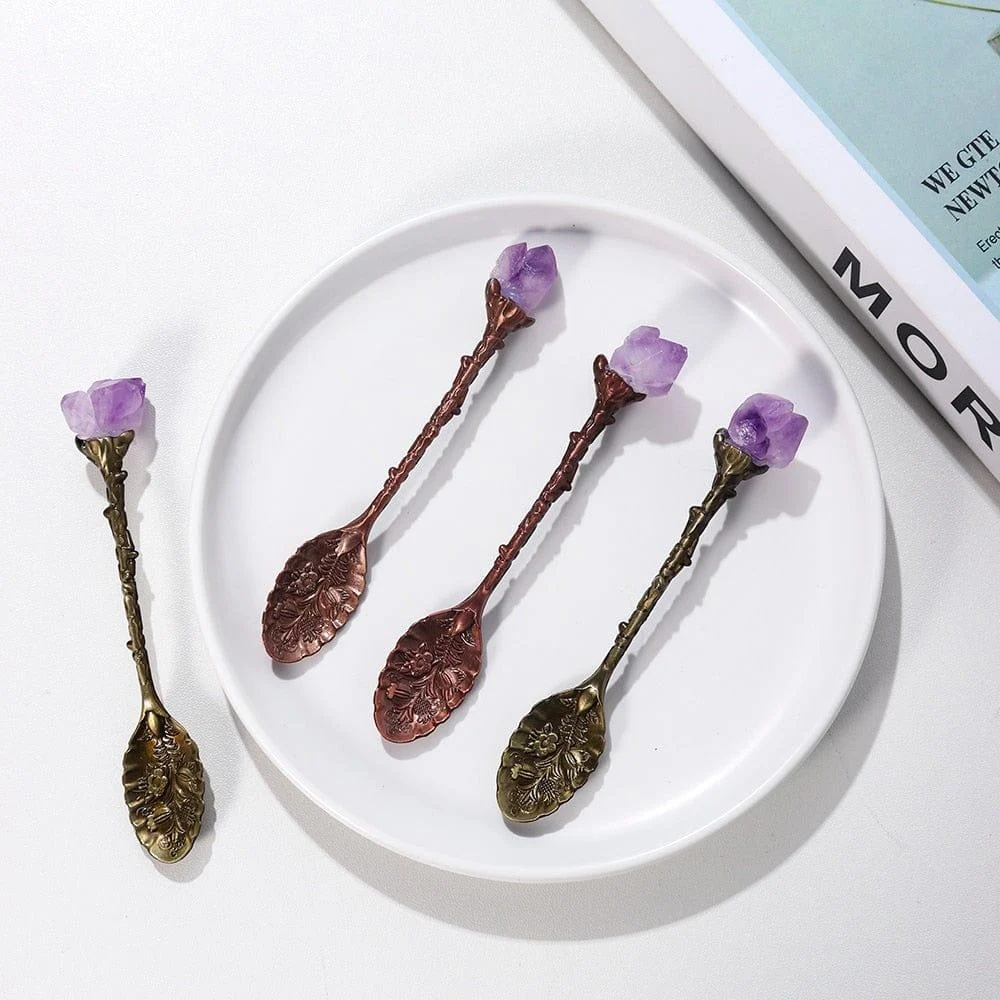 Amethyst Crystal Teaspoon - Glova