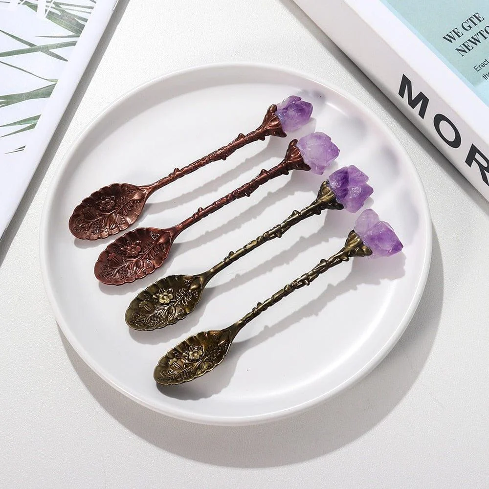 Amethyst Crystal Teaspoon - Glova