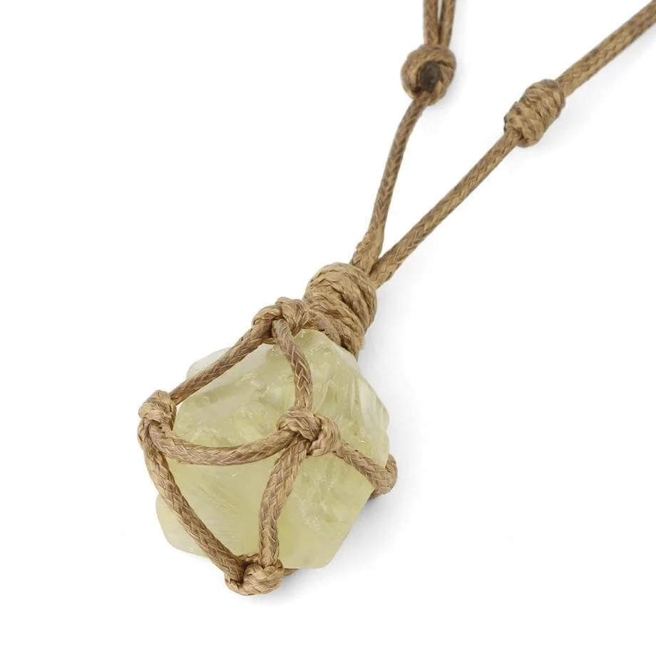 Amethyst, Rose Quartz, Citrine Rope Necklace - Glova