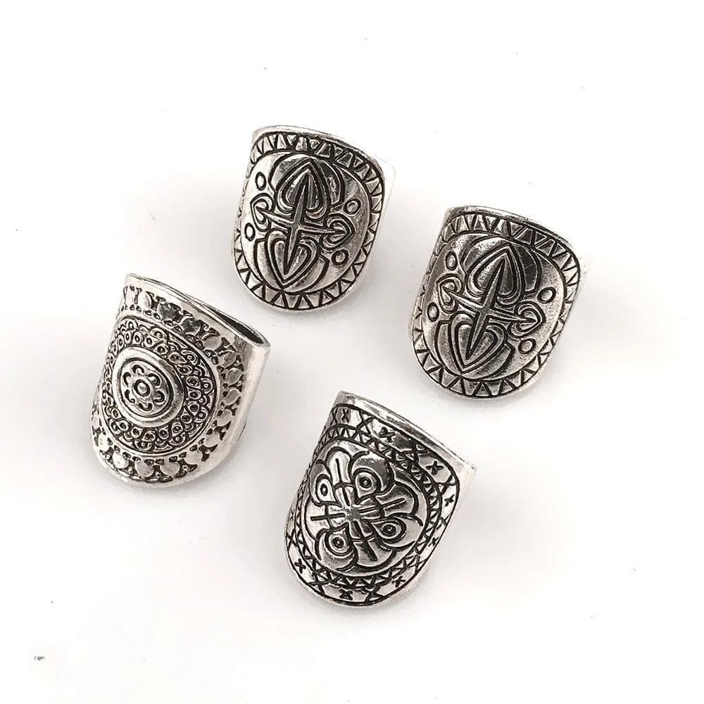 Ancient Goddess Plated Ring Set 4pcs - Glova