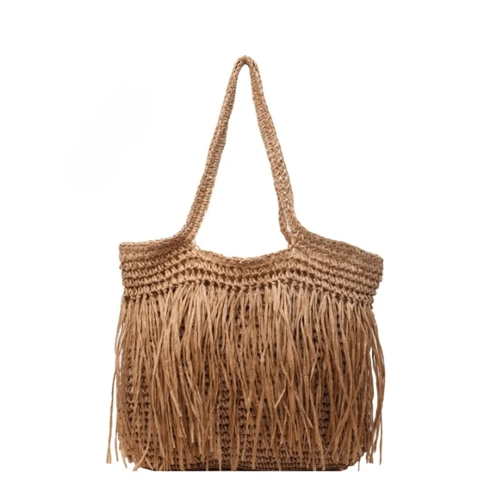 Andreia Long Tassel Straw Bag - Glova