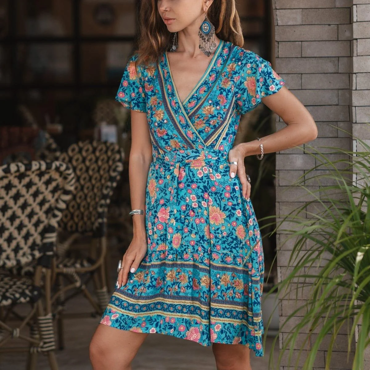 Anemone Floral Mini Dress - Glova