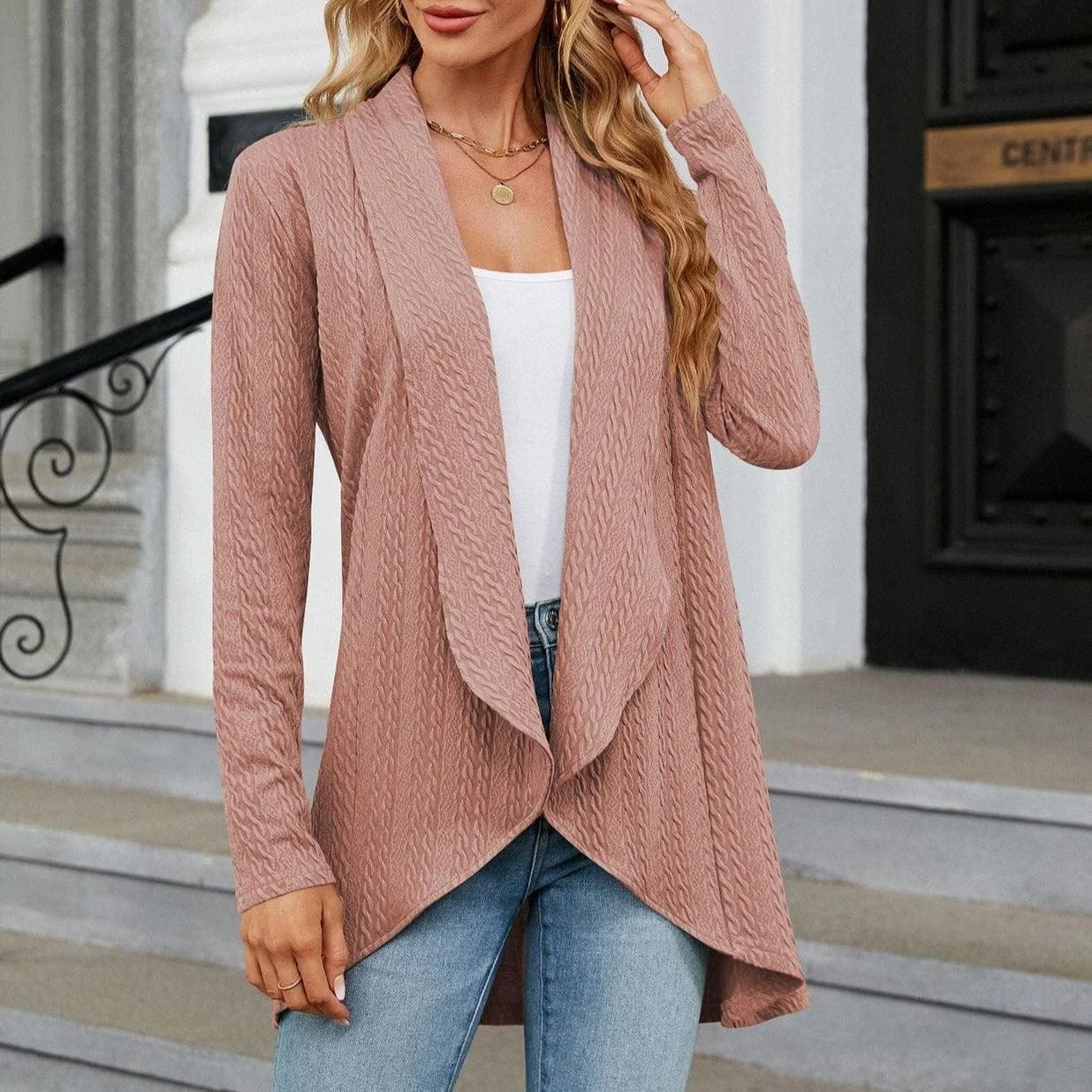 Anemone Long Knitted Cardigan - Glova