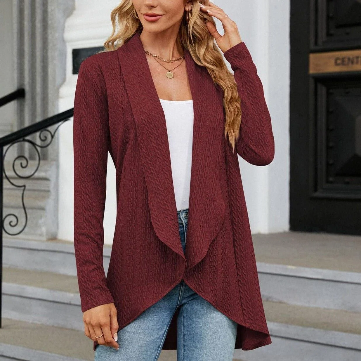 Anemone Long Knitted Cardigan - Glova