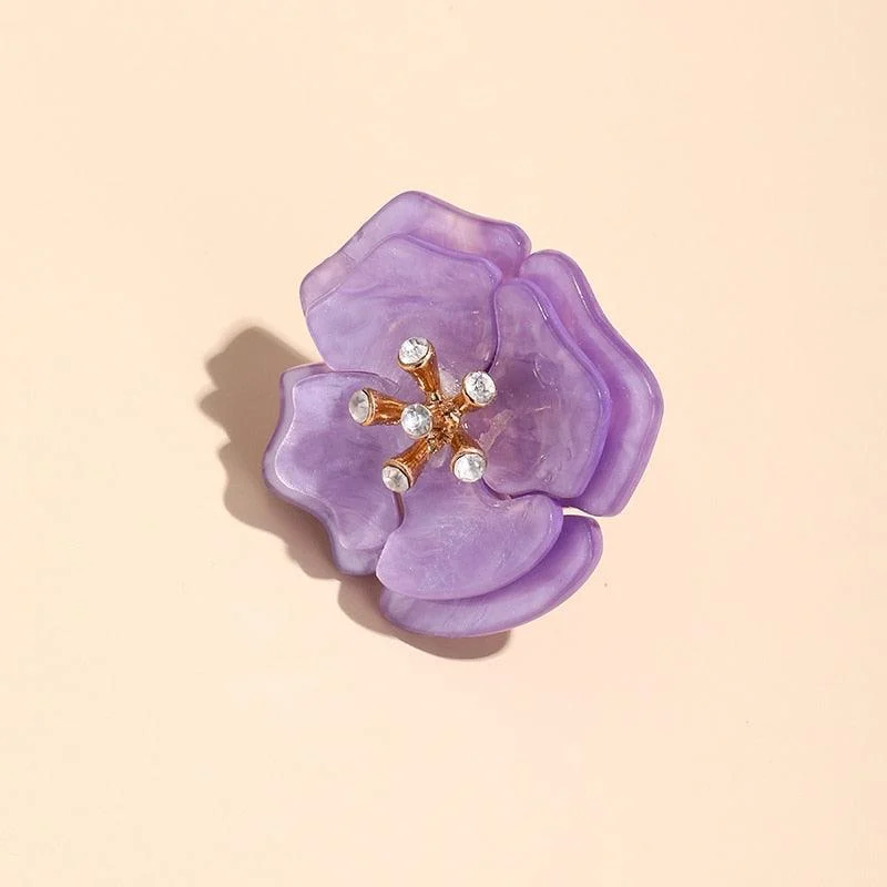 Anemone Resin Statement Flower Cocktail Rings - 11 colors - Glova