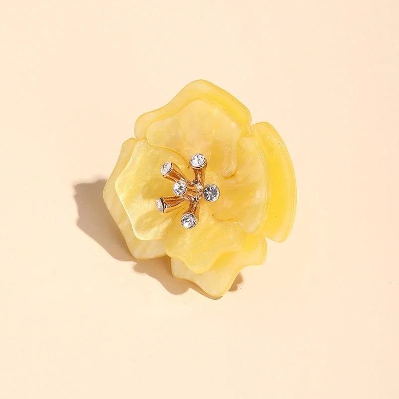 Anemone Resin Statement Flower Cocktail Rings - 11 colors - Glova