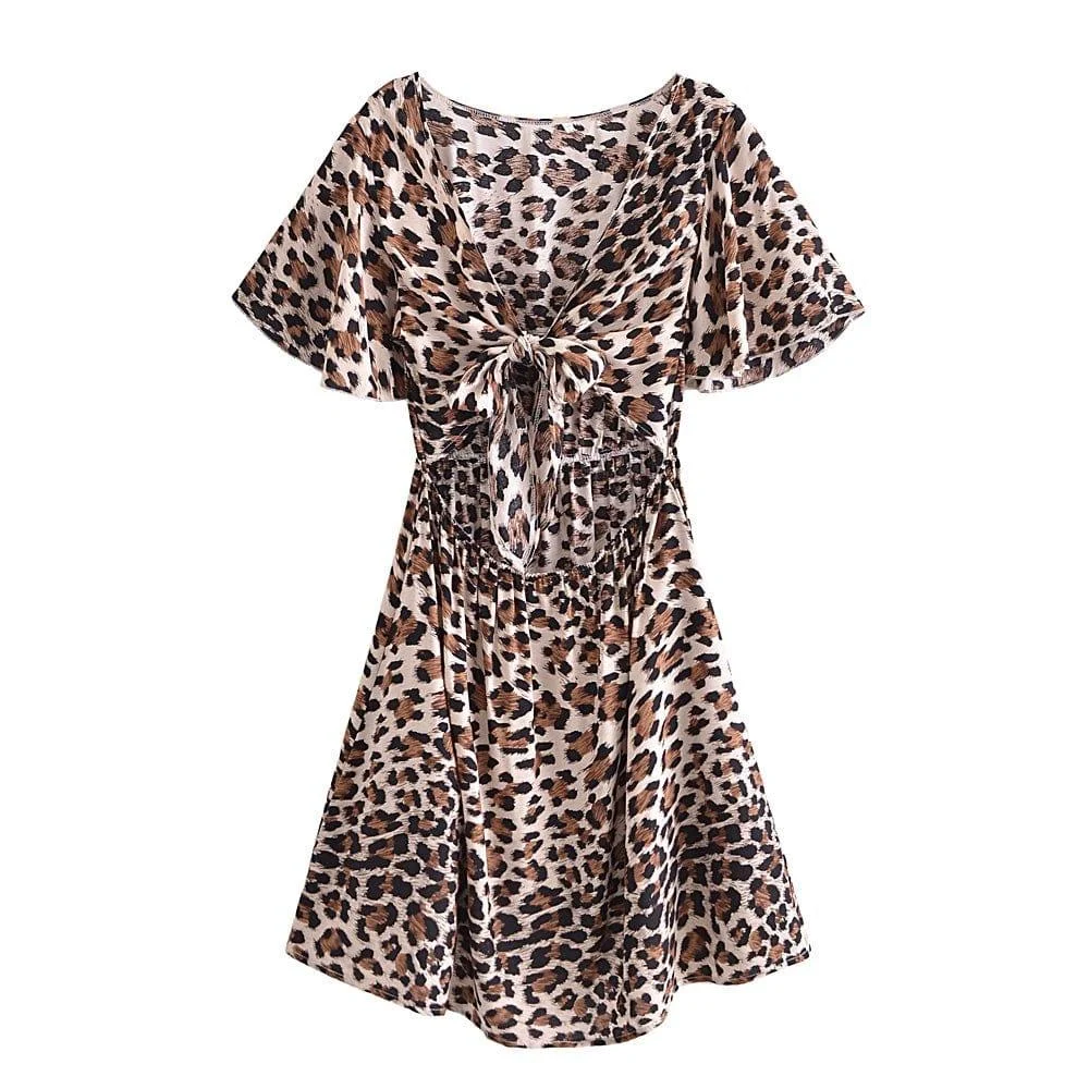 Animal Print Mini Dress - Glova