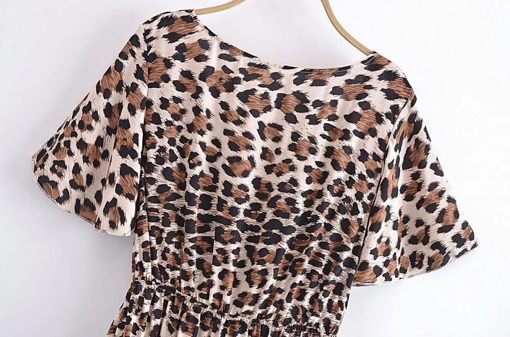 Animal Print Mini Dress - Glova