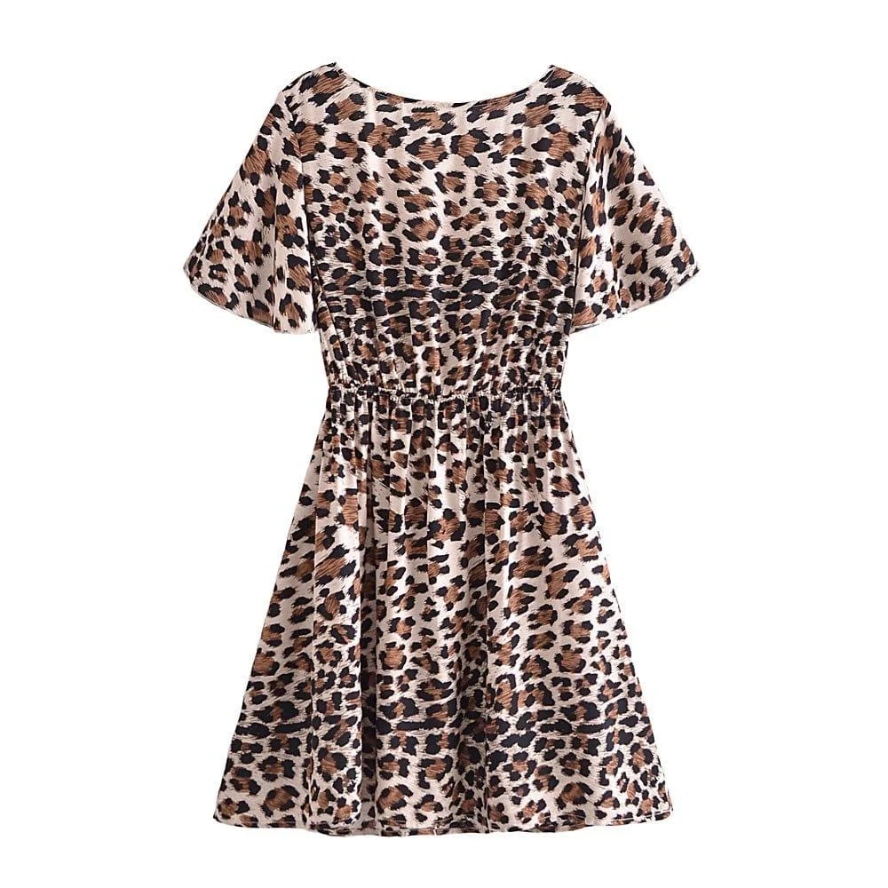 Animal Print Mini Dress - Glova