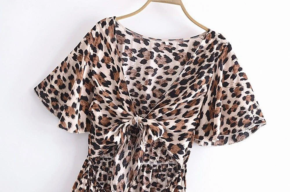 Animal Print Mini Dress - Glova