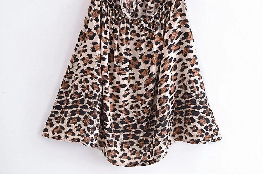 Animal Print Mini Dress - Glova