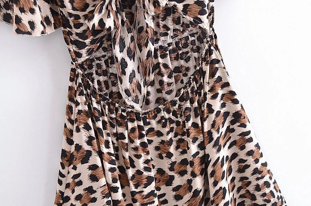 Animal Print Mini Dress - Glova