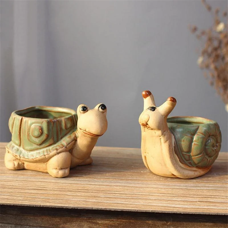 Animal Shaped Mini Flower Pots - Glova