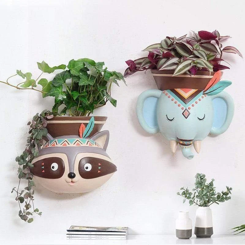 Animal Shaped Wall Mounted Planters - Glova