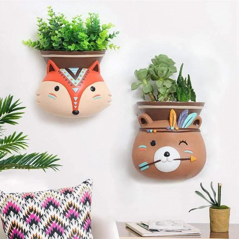 Animal Shaped Wall Mounted Planters - Glova