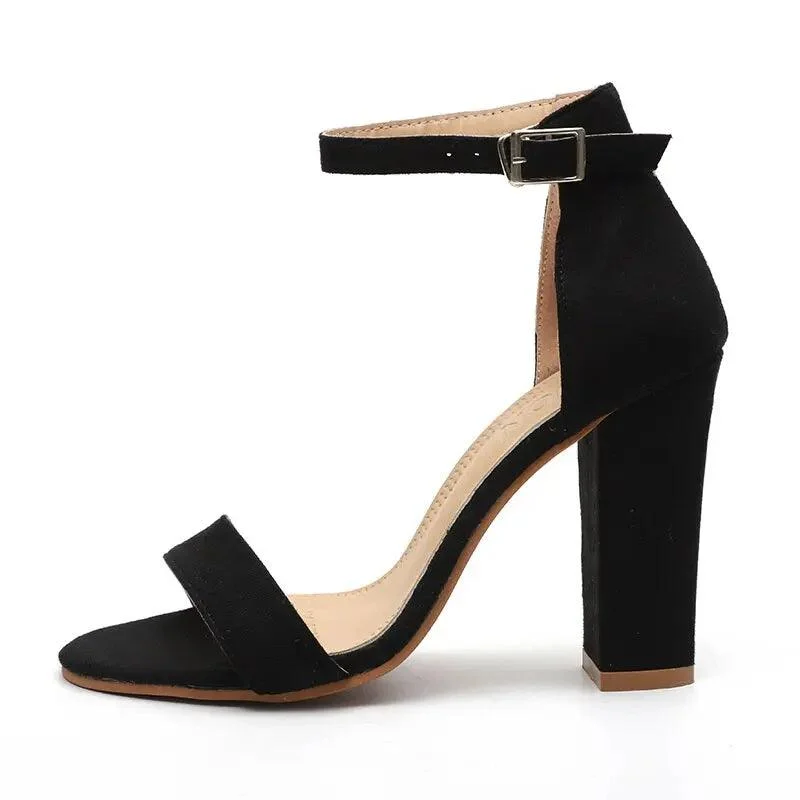 Ankle Strap High Heels Open Toe Sandals - Glova