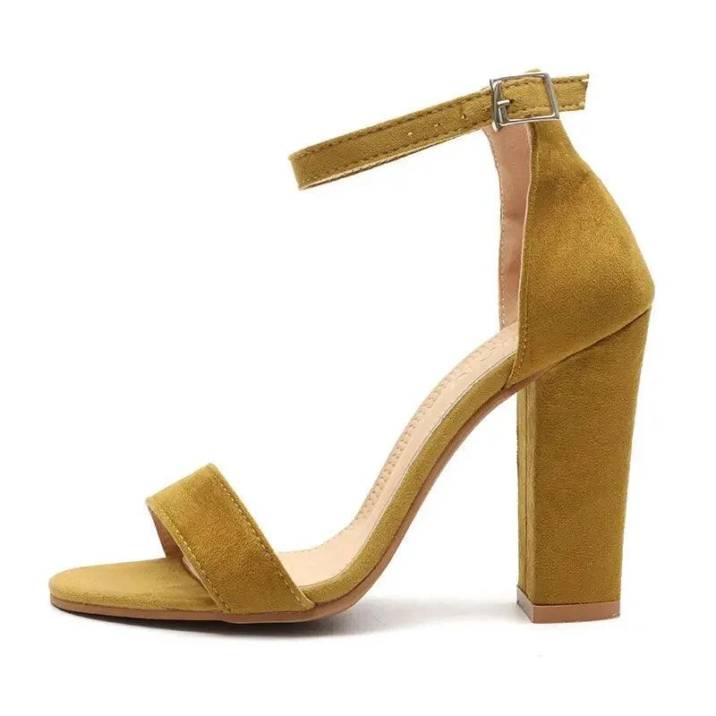 Ankle Strap High Heels Open Toe Sandals - Glova