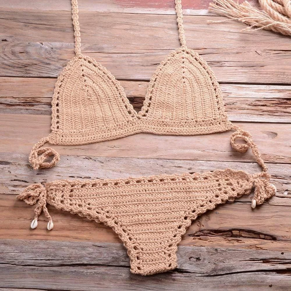 Annabella Handmade Knitted Bikini Set - Glova