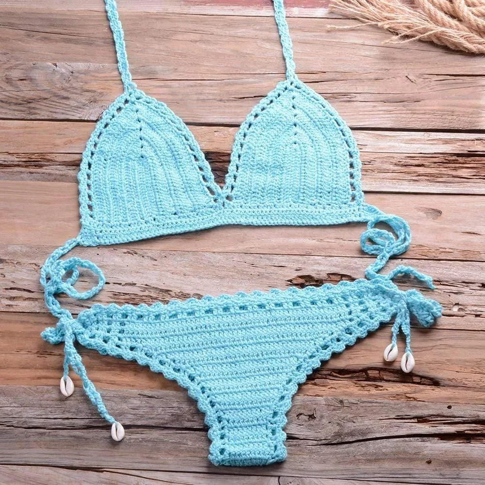 Annabella Handmade Knitted Bikini Set - Glova