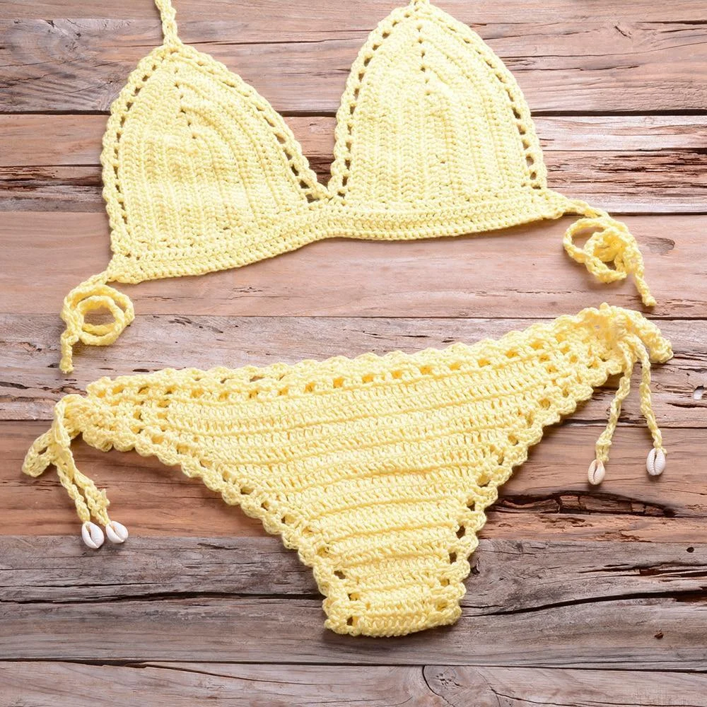 Annabella Handmade Knitted Bikini Set - Glova