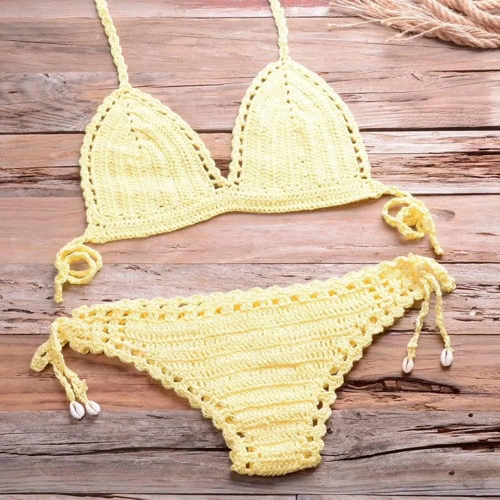 Annabella Handmade Knitted Bikini Set - Glova