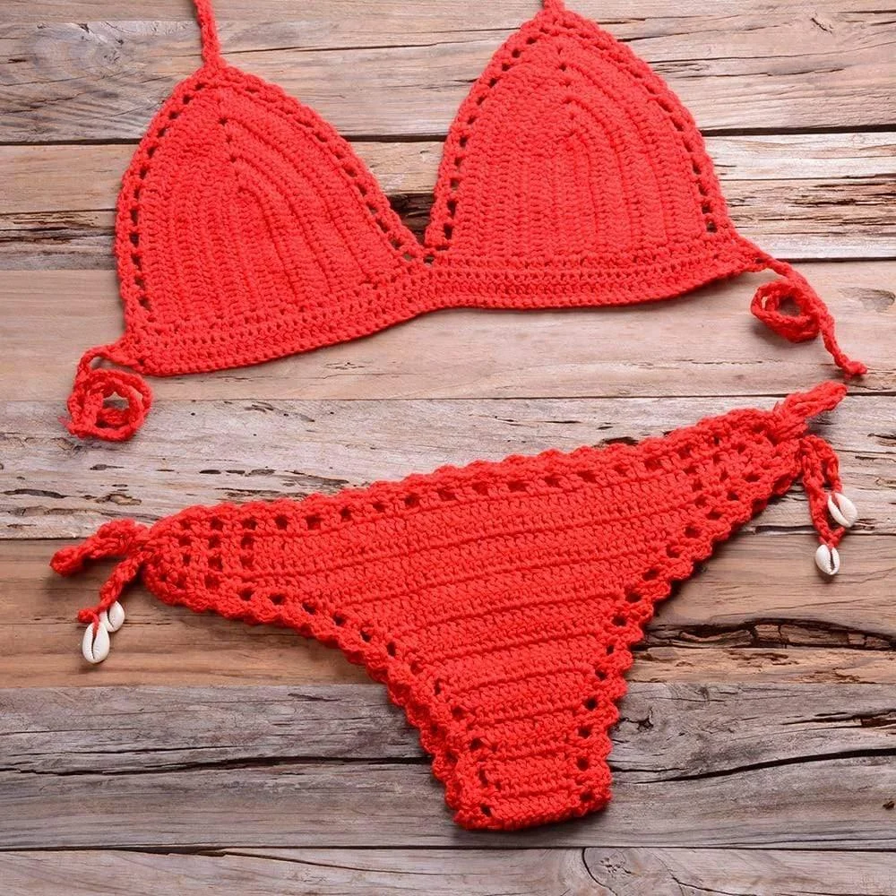 Annabella Handmade Knitted Bikini Set - Glova