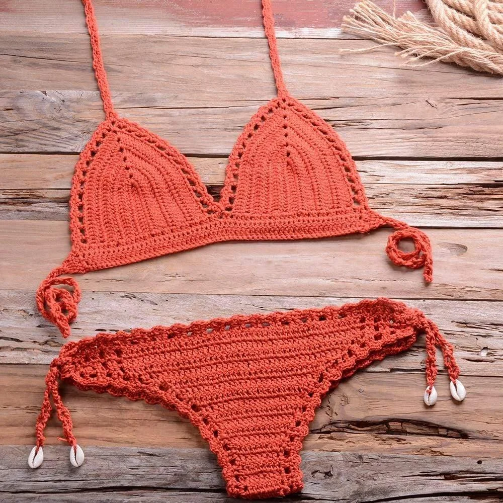 Annabella Handmade Knitted Bikini Set - Glova