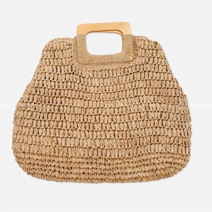 Annabelle Square Straw Shopper Bags - 2 Colors - Glova