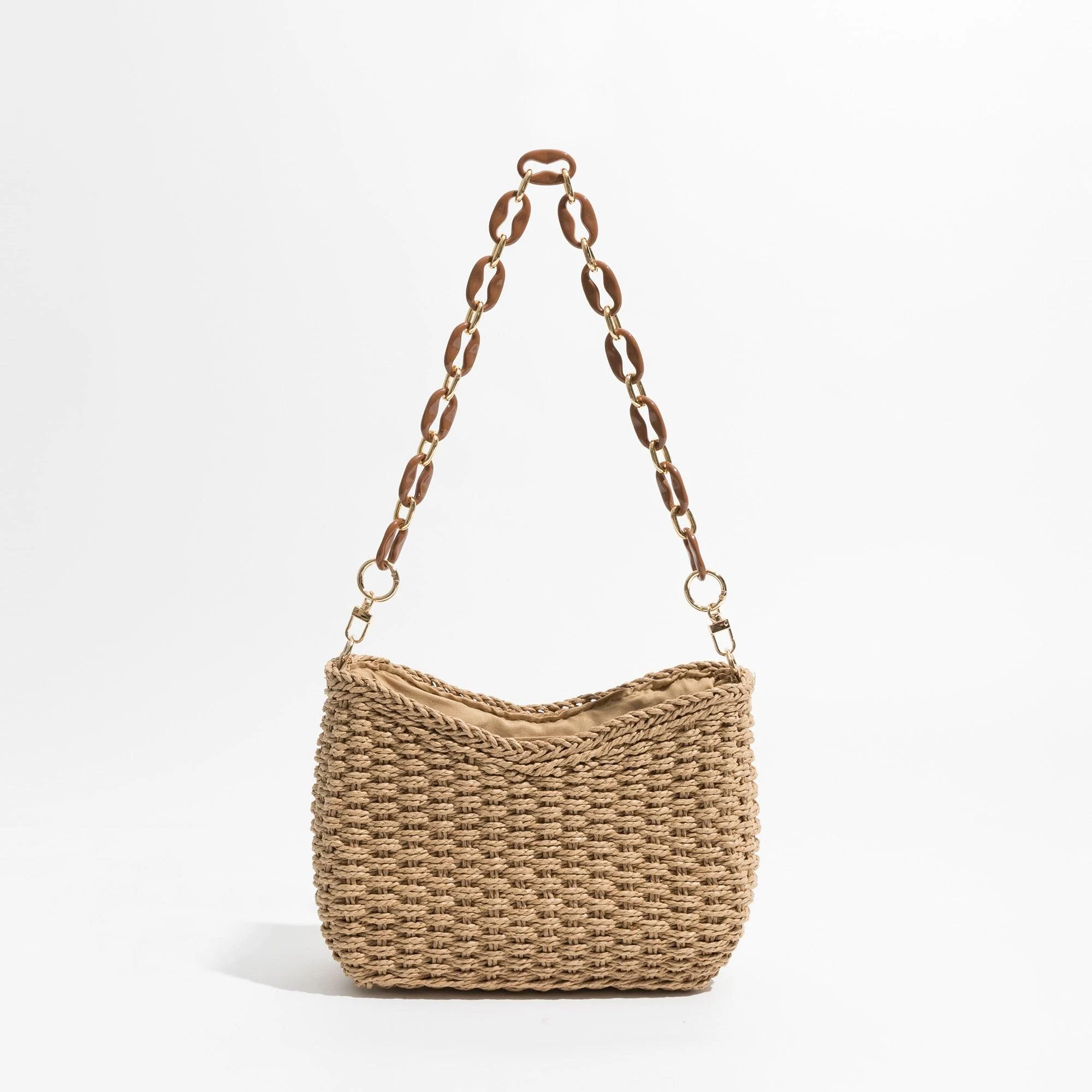 Annalise Straw Mini Shoulder Bag - 6 Colors - Glova