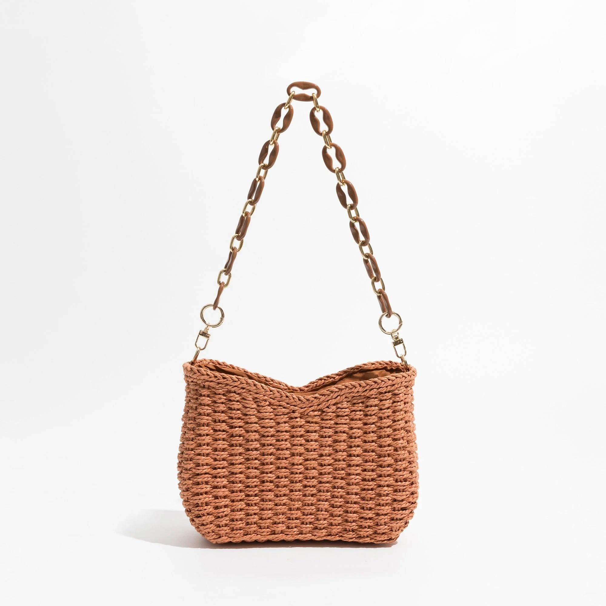 Annalise Straw Mini Shoulder Bag - 6 Colors - Glova