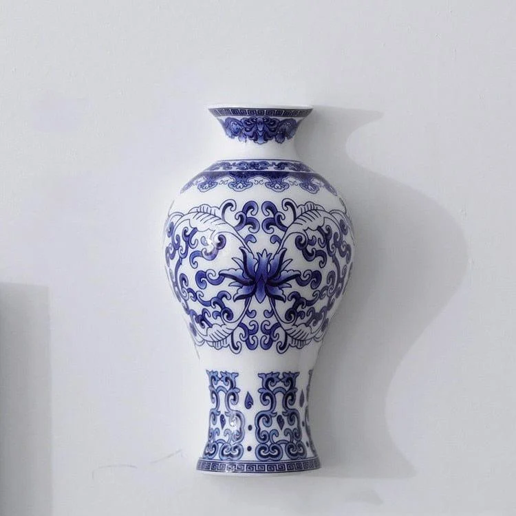 Antique Blue Wall Hanging Vase - Glova