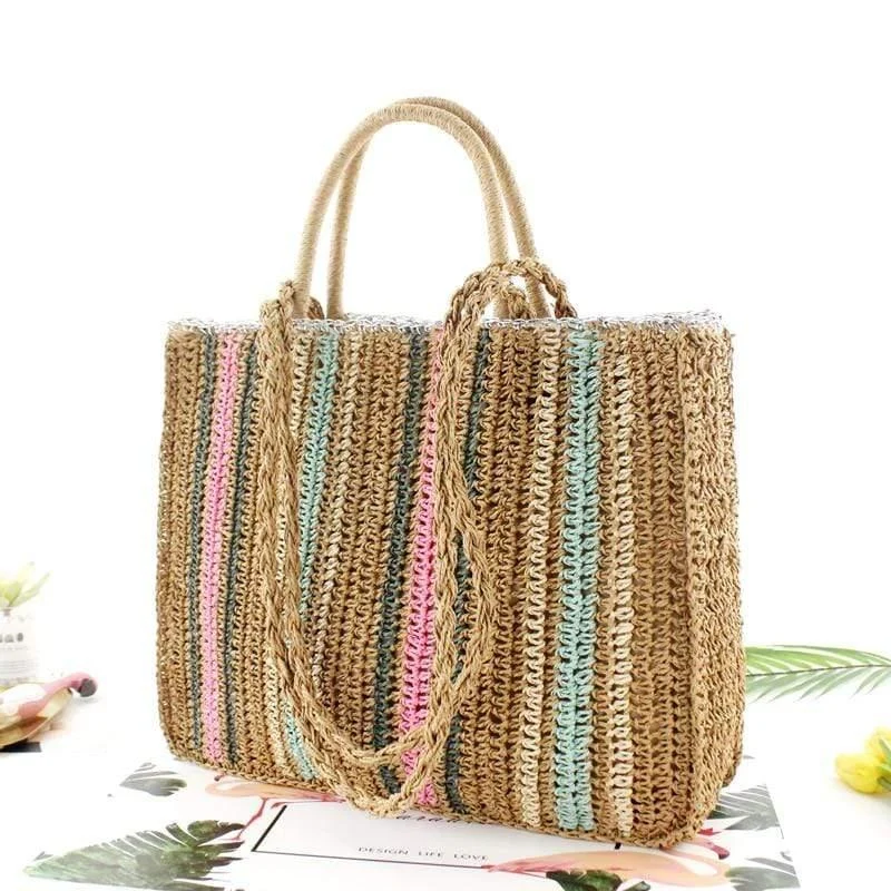 Antonietta Colorful Straw Bag - Glova