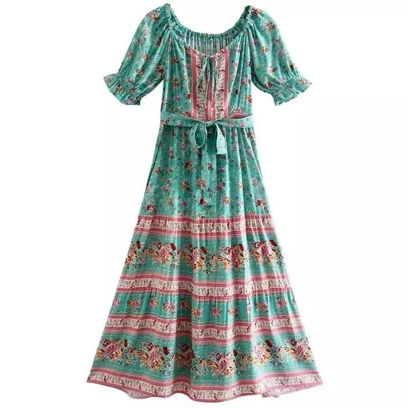 Aranyani Boho Midi Dress - Glova