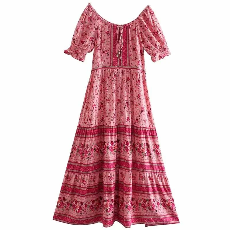 Aranyani Boho Midi Dress - Glova